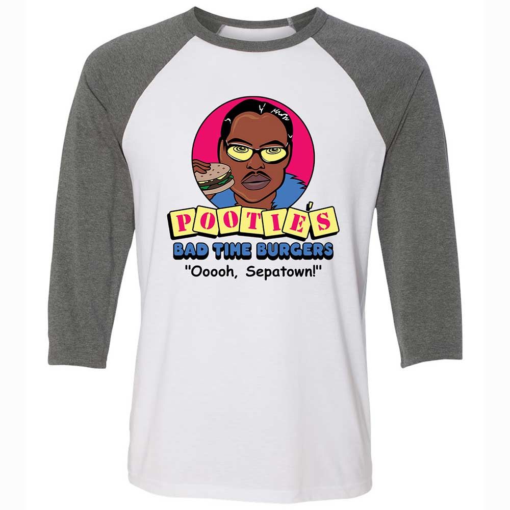 Pootie's Bad Time Burgers - White/Deep Heather - 11