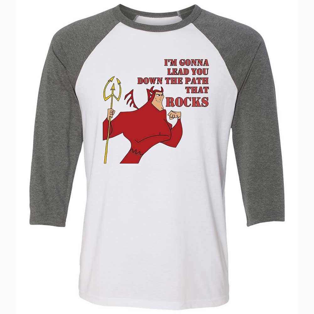 Unisex 3/4 Baseball Tee - WJKWDVDE - White/Deep Heather - 11