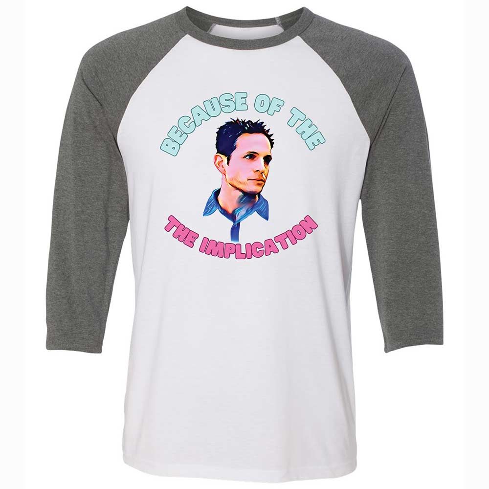 Unisex 3/4 Baseball Tee - PGLMS8U1 - White/Deep Heather - 11