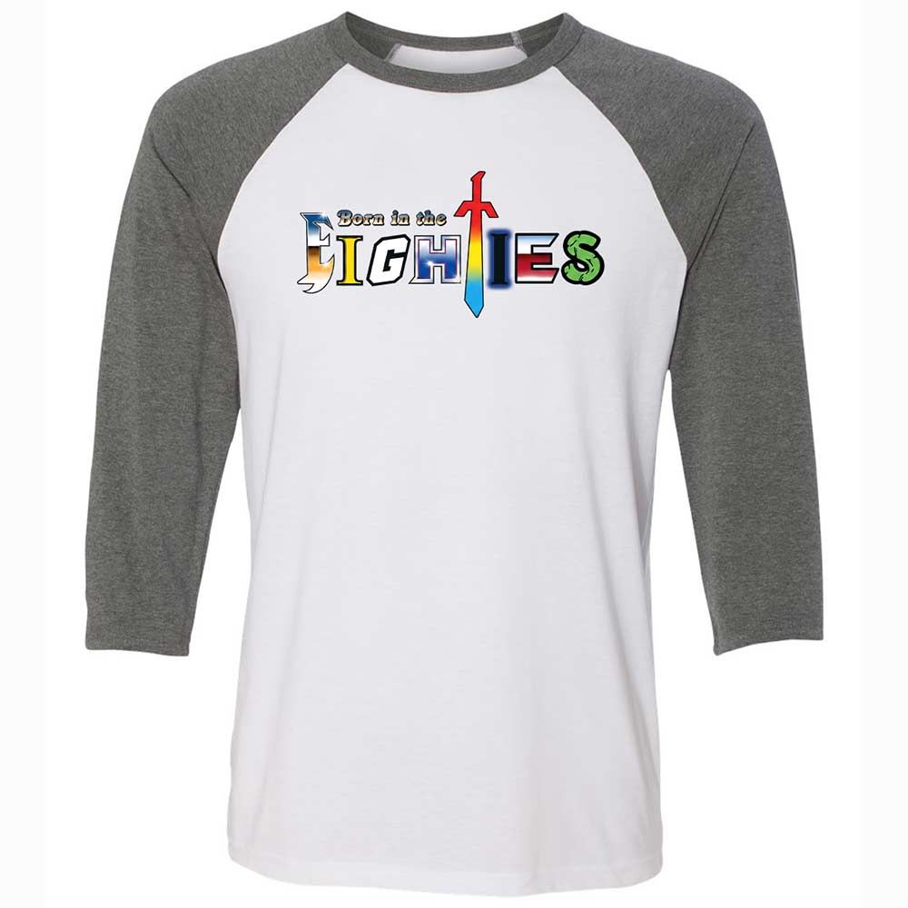 Unisex 3/4 Baseball Tee - 7Q1PJKYG - White/Deep Heather - 11