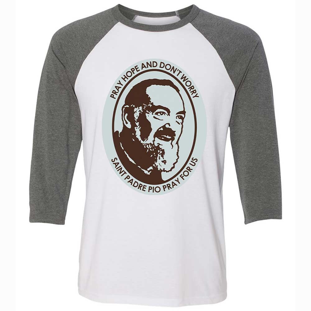 Pray, Hope, and Don't Worry - White/Deep Heather - 11