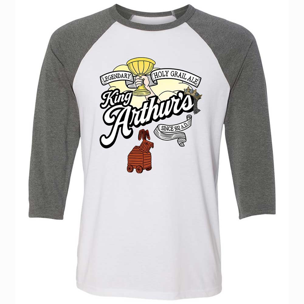 Unisex 3/4 Baseball Tee - QUXLPQDA - White/Deep Heather - 11