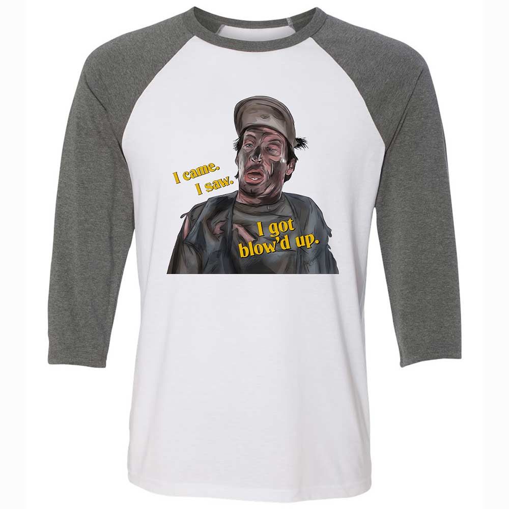 Unisex 3/4 Baseball Tee - UPMUEFS3 - White/Deep Heather - 11