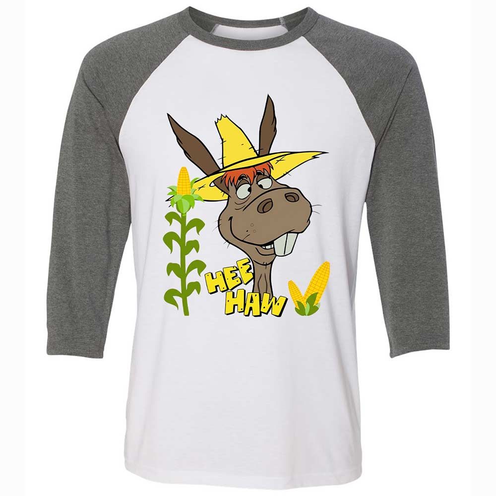 Unisex 3/4 Baseball Tee - HZW3T5WU - White/Deep Heather - 11