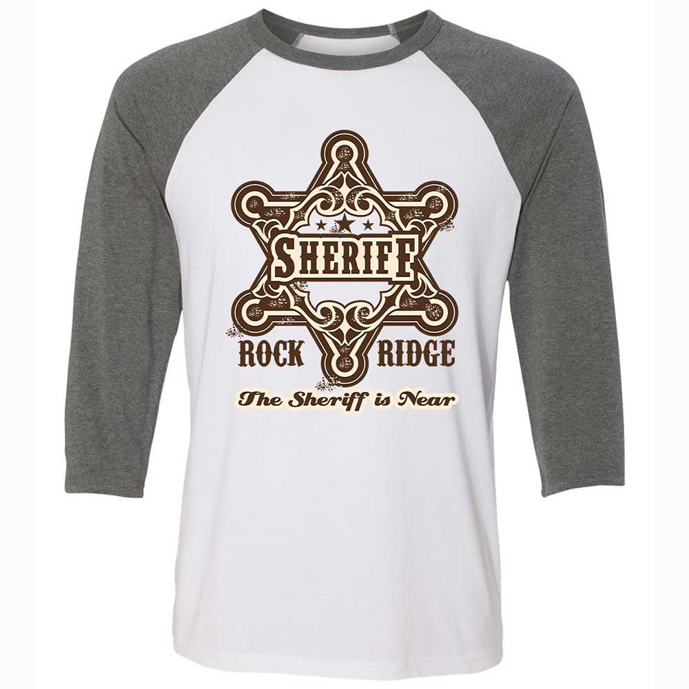 The Sheriff of Rockridge is Near! - White/Deep Heather - 11