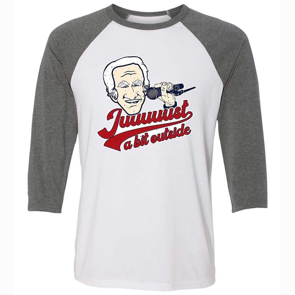Unisex 3/4 Baseball Tee - X1D1HB7F - White/Deep Heather - 11