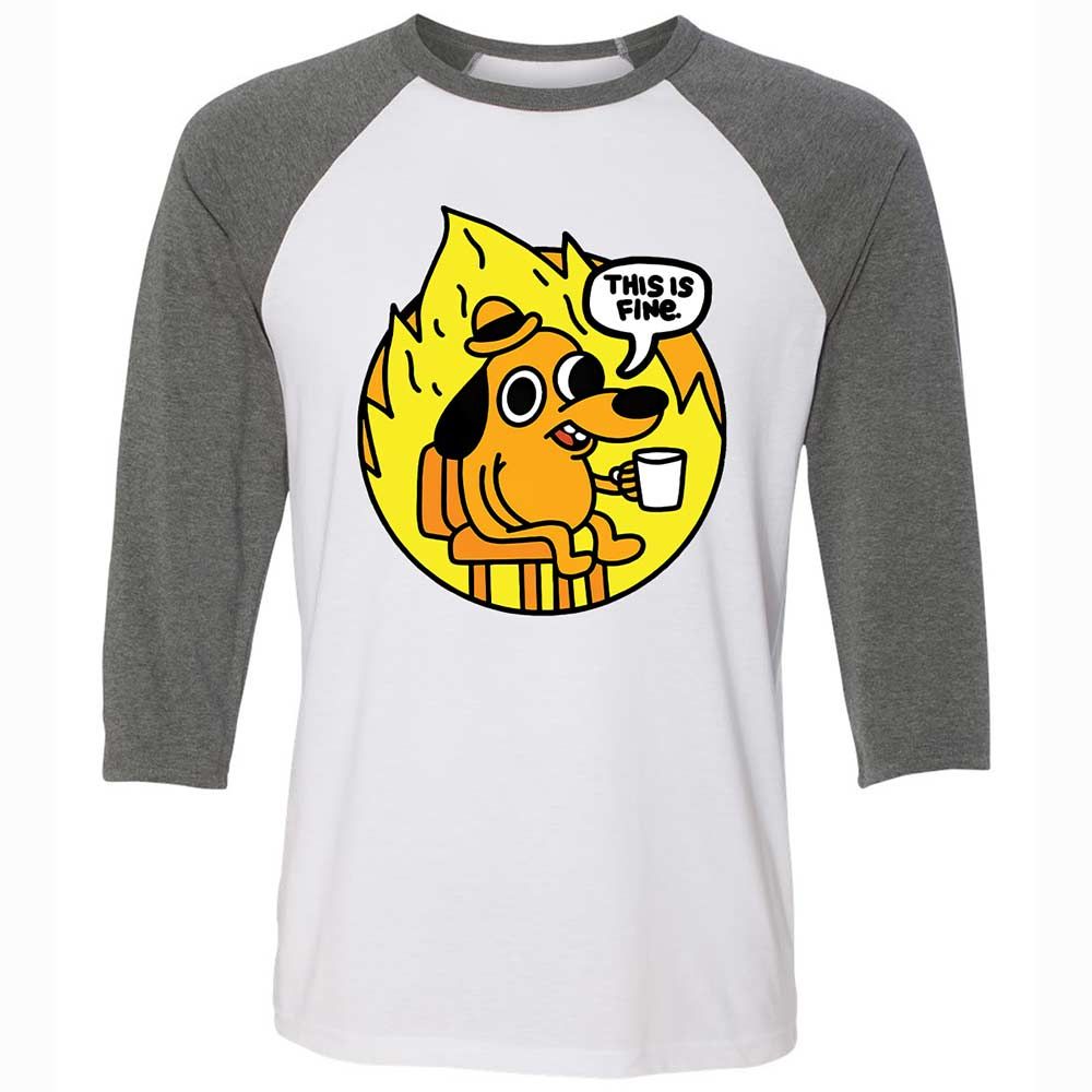 This is Fine - White/Deep Heather - 11