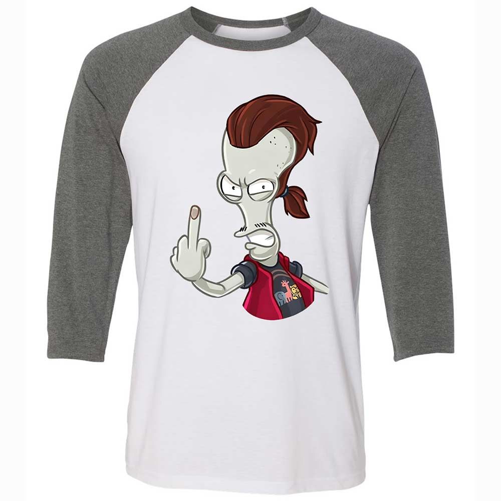 Unisex 3/4 Baseball Tee - JYWVZ2PV - White/Deep Heather - 11