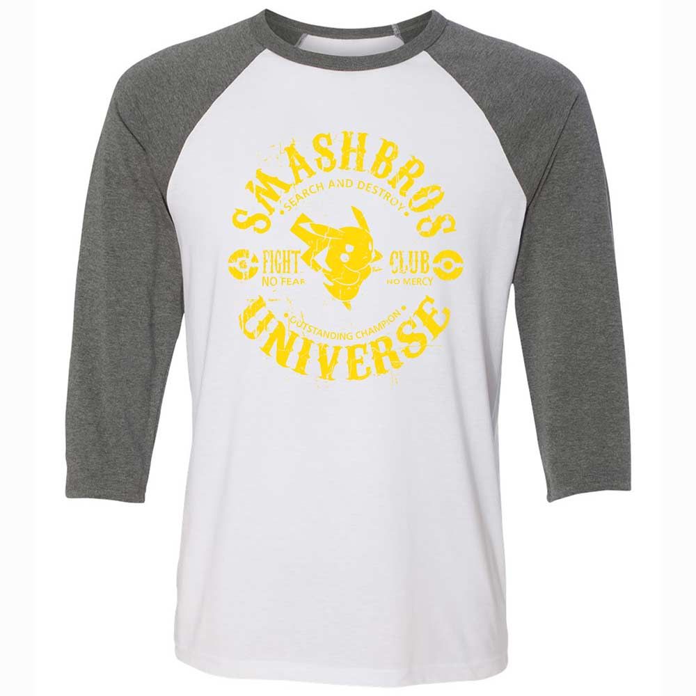 Unisex 3/4 Baseball Tee - GYJFH7M5 - White/Deep Heather - 11