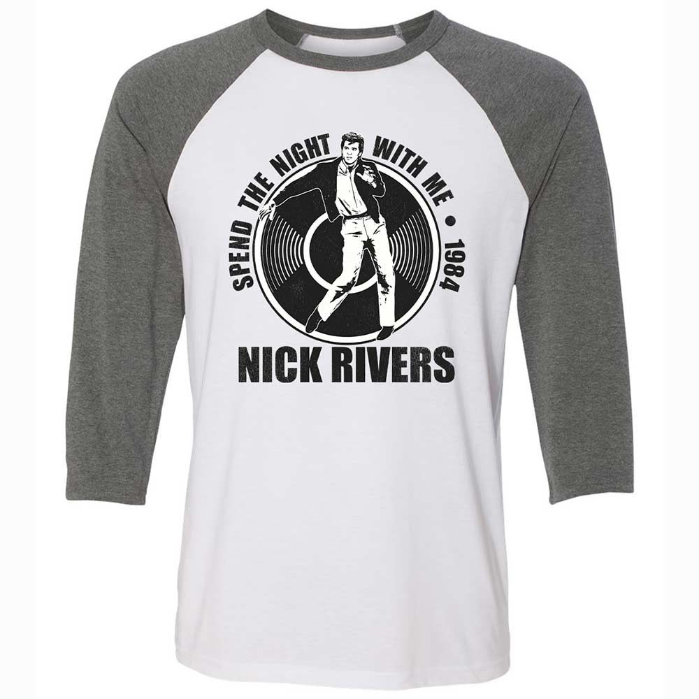 Unisex 3/4 Baseball Tee - B64QWLKU - White/Deep Heather - 11