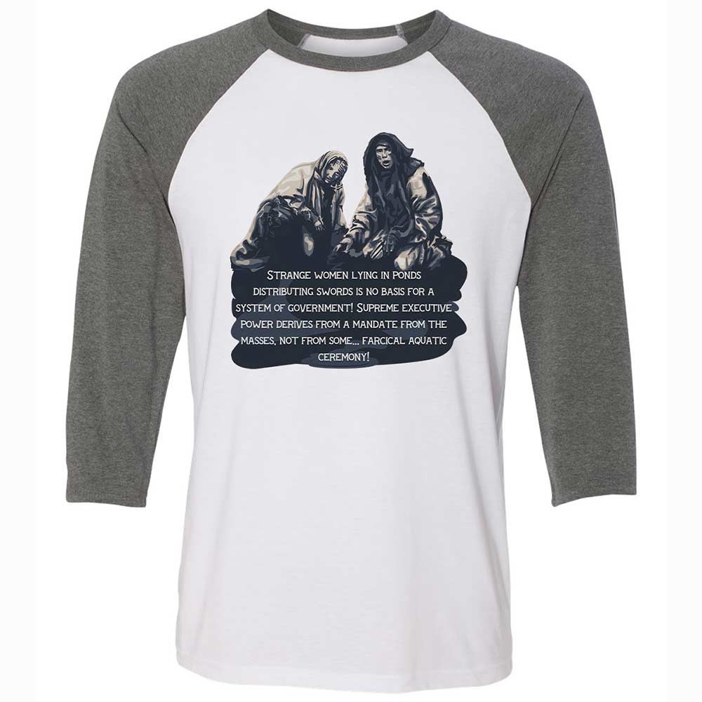 Unisex 3/4 Baseball Tee - VVCJEKRU - White/Deep Heather - 11