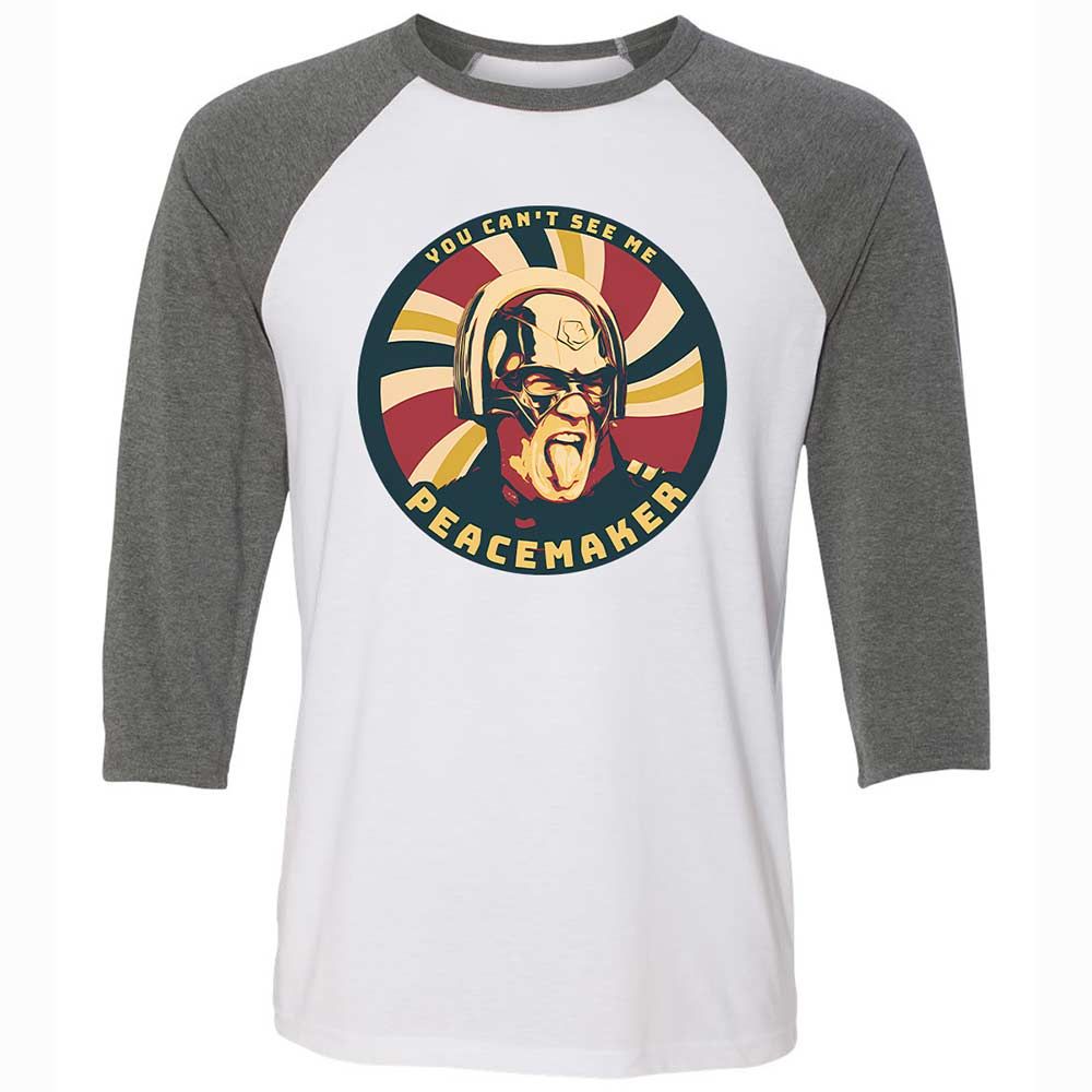 Unisex 3/4 Baseball Tee - X81EBWEV - White/Deep Heather - 11