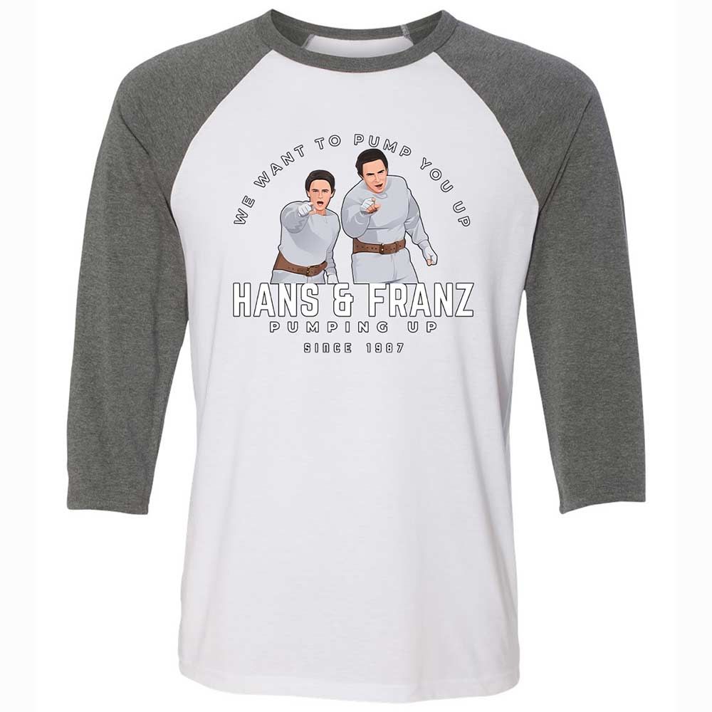 Unisex 3/4 Baseball Tee - UMXP4Y1E - White/Deep Heather - 11