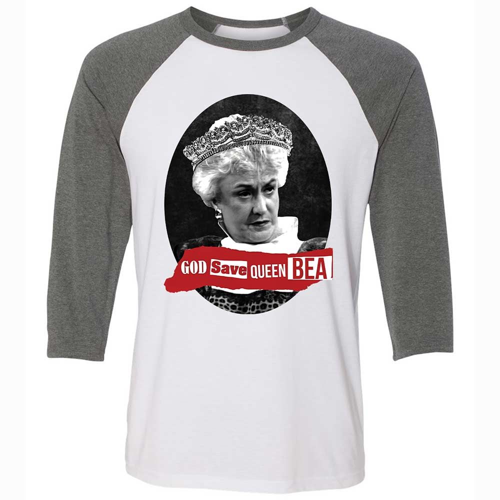 God Save Queen Bea - White/Deep Heather - 11
