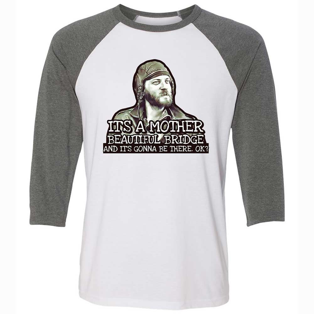 Unisex 3/4 Baseball Tee - SRFJ7BCQ - White/Deep Heather - 11