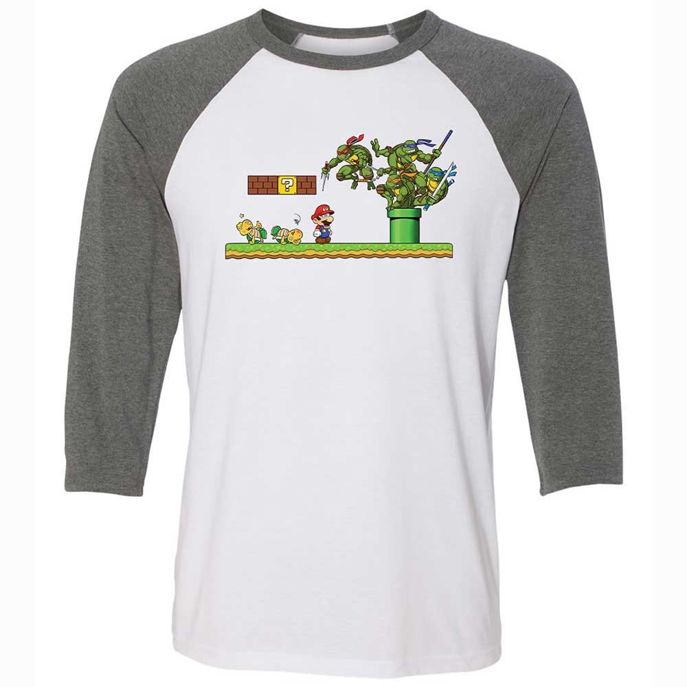 Unisex 3/4 Baseball Tee - VL5WHL6F - White/Deep Heather - 11