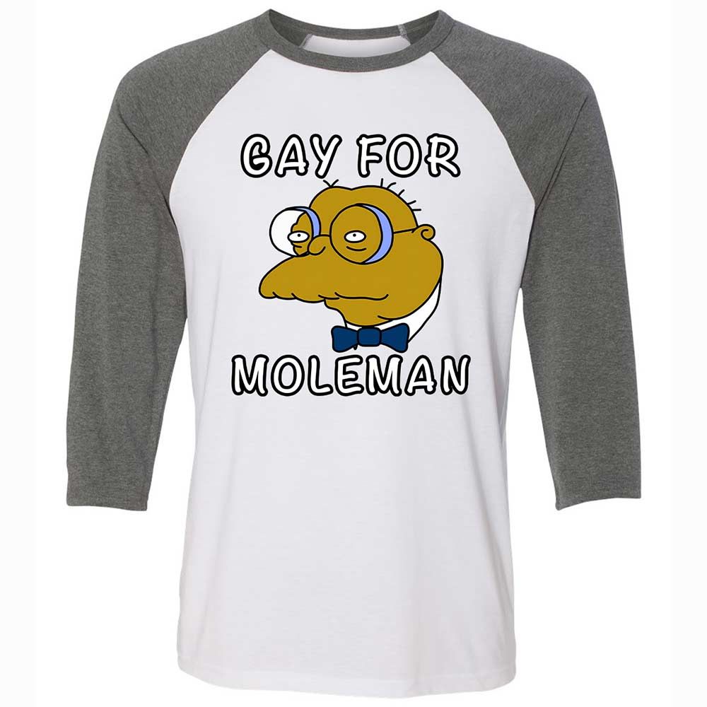 Gay for Moleman - White/Deep Heather - 11