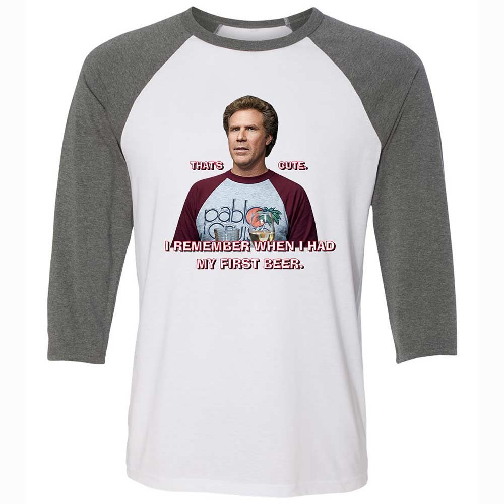 Unisex 3/4 Baseball Tee - UFHBH6HD - White/Deep Heather - 11