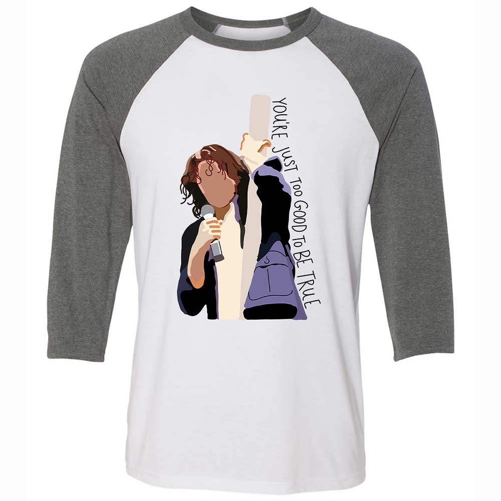Unisex 3/4 Baseball Tee - N7BF6MUR - White/Deep Heather - 11