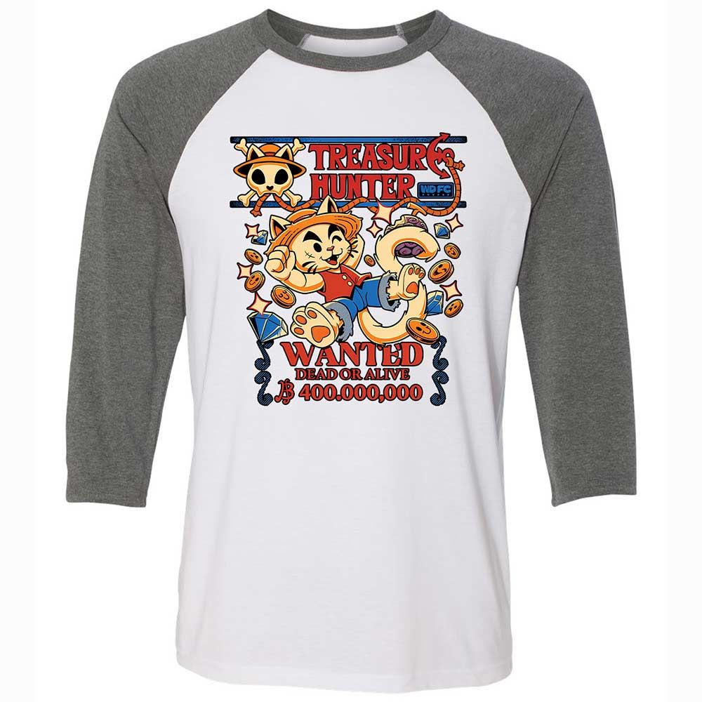Unisex 3/4 Baseball Tee - 5P4SXY51 - White/Deep Heather - 11