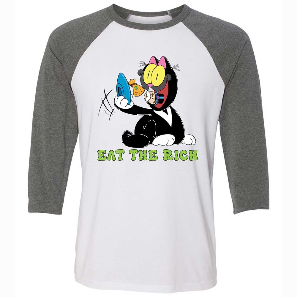 Unisex 3/4 Baseball Tee - 5TK8WQR4 - White/Deep Heather - 11