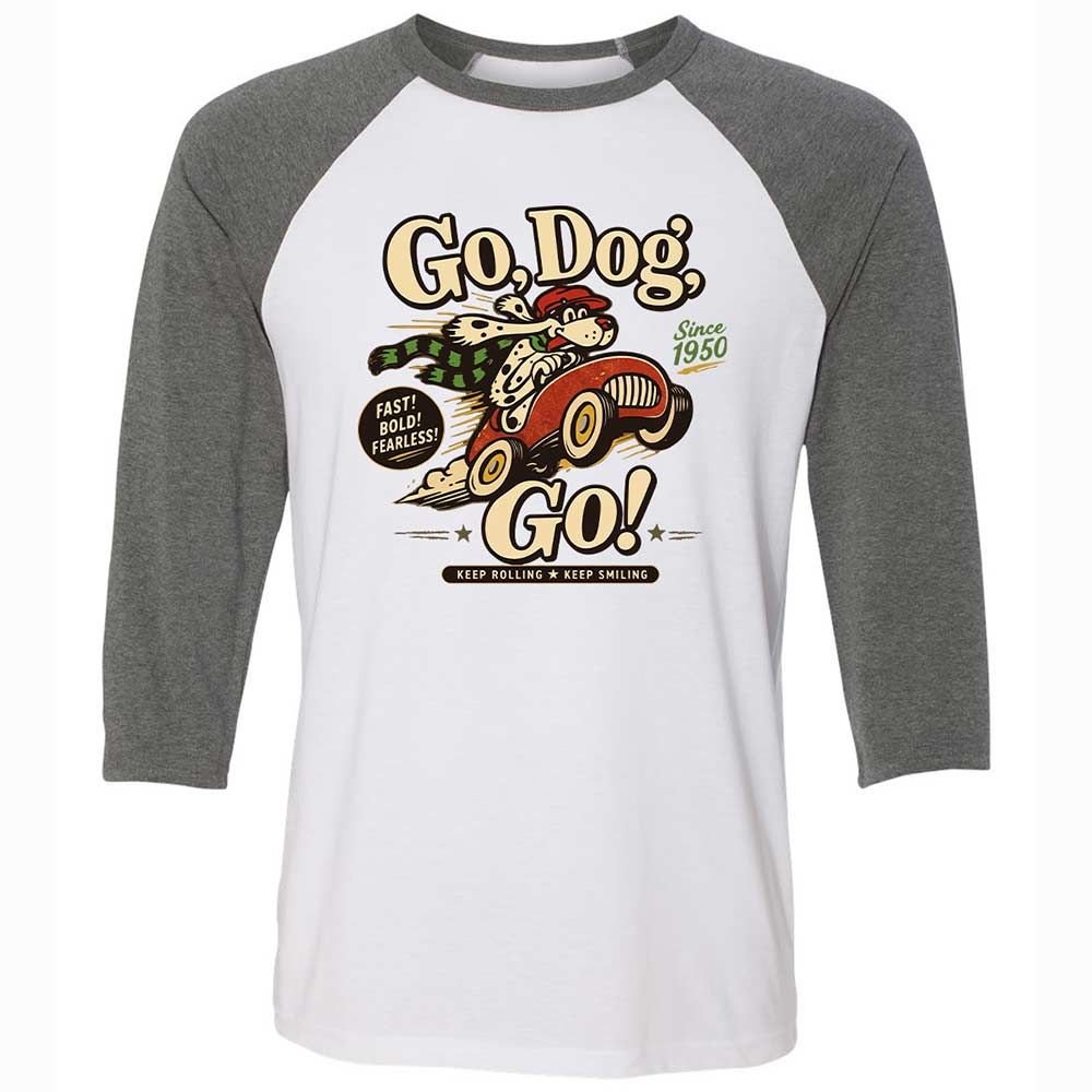 Unisex 3/4 Baseball Tee - UTS36MAE - White/Deep Heather - 11