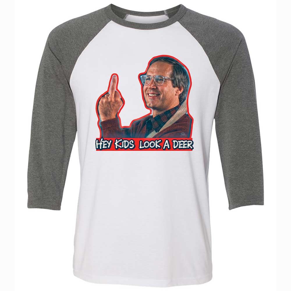 Hey Kids, Look a Deer - White/Deep Heather - 11