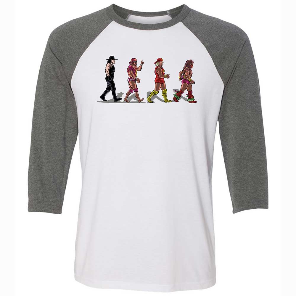 Unisex 3/4 Baseball Tee - KKHLNZA2 - White/Deep Heather - 11
