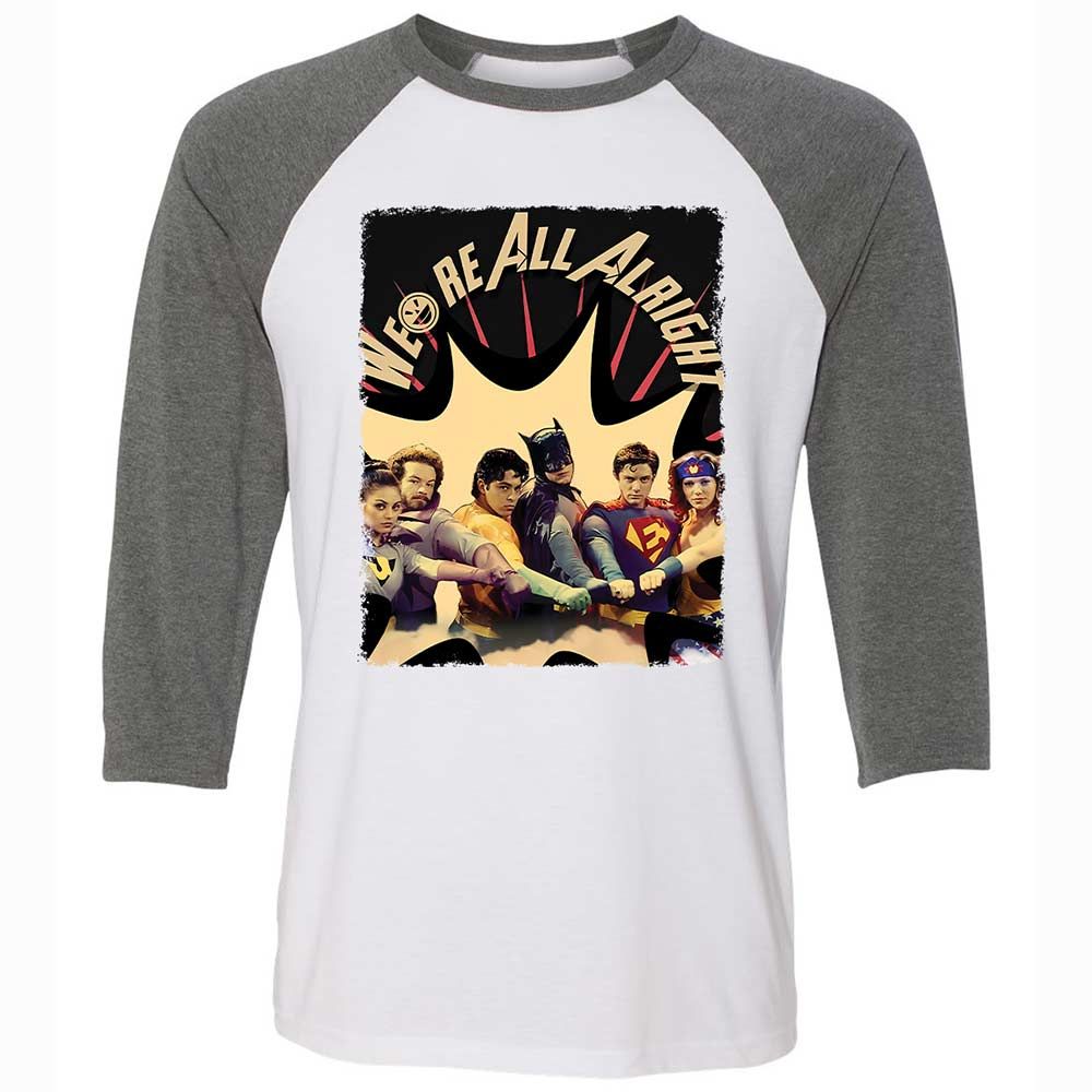 Unisex 3/4 Baseball Tee - J55144CC - White/Deep Heather - 11