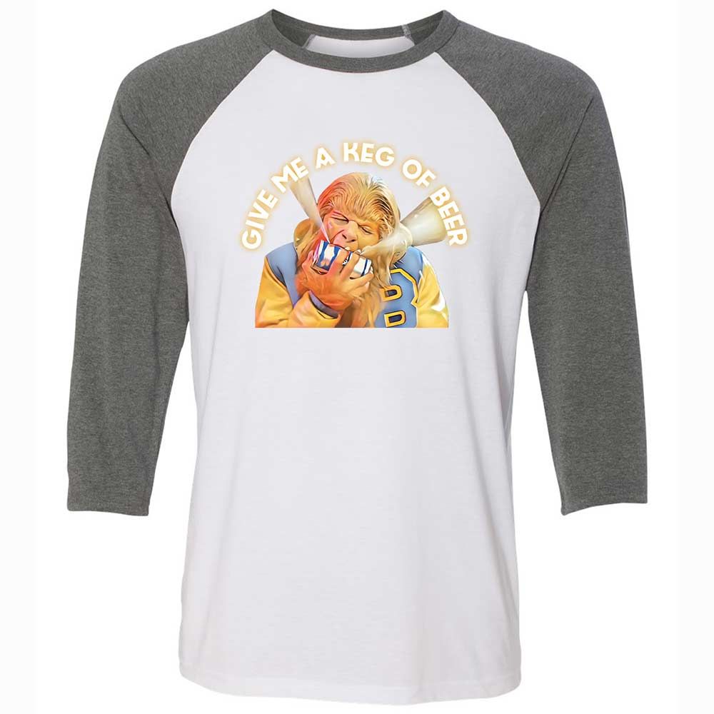 Unisex 3/4 Baseball Tee - 7QNHJRJL - White/Deep Heather - 11