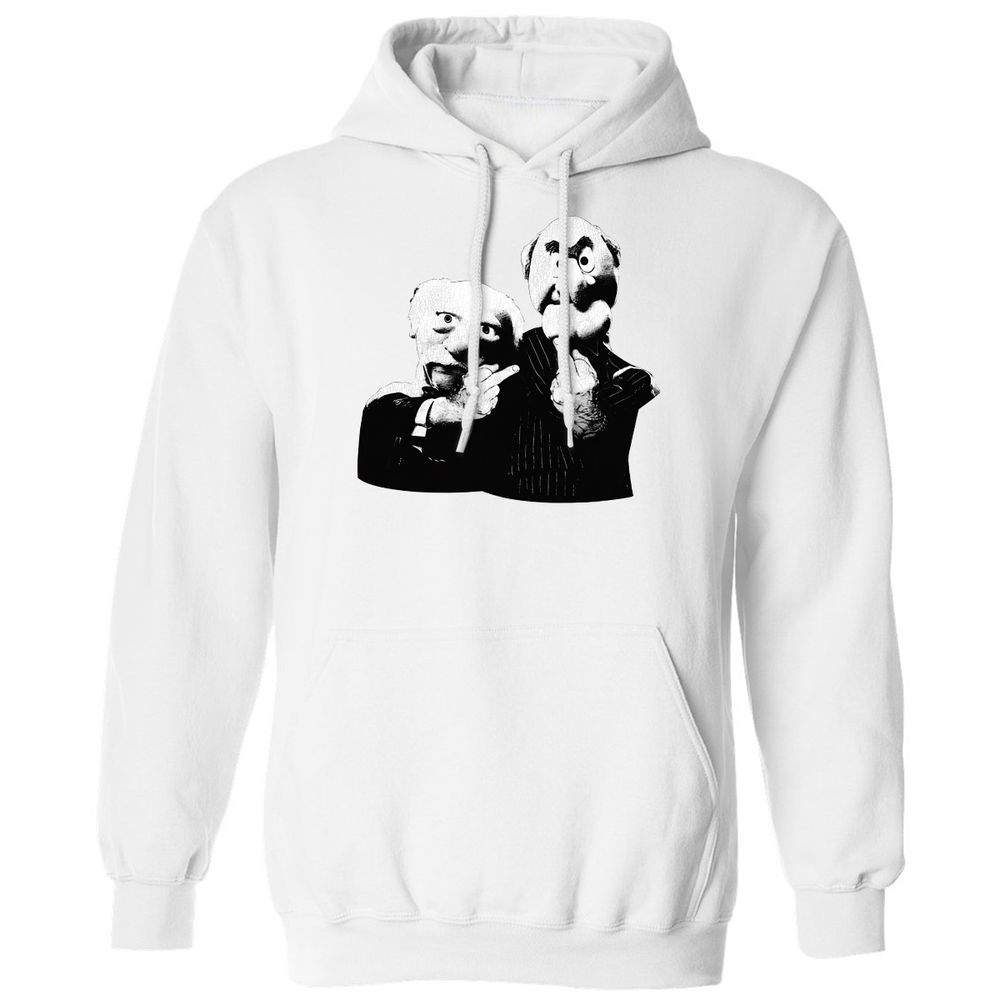 Statler and Waldorf Middle Finger - White - 11