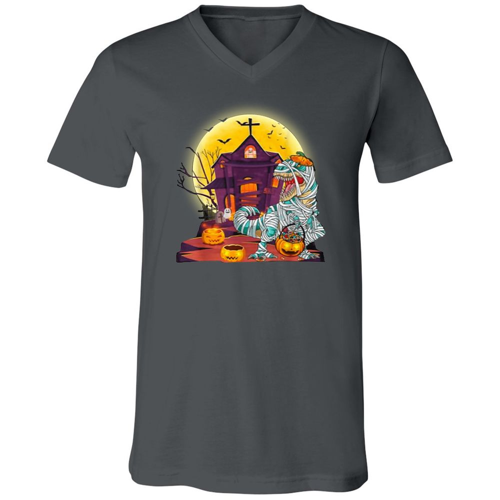 Unisex V-Neck T-Shirt - NPT1J34M - Asphalt - 12