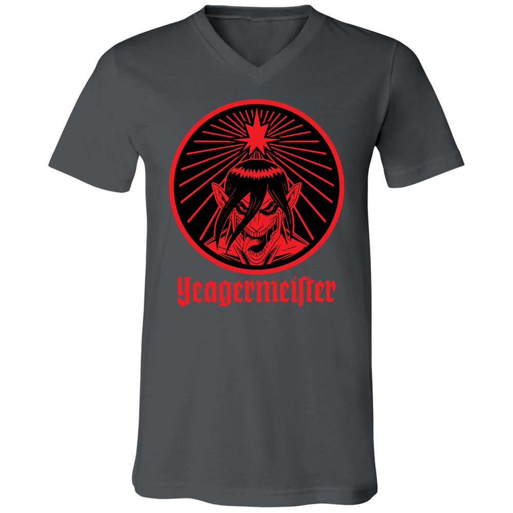 Unisex V-Neck T-Shirt - UA86F2QV - Asphalt - 12