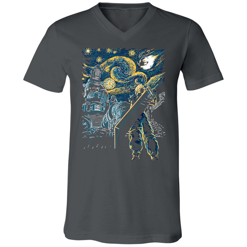 Unisex V-Neck T-Shirt - KHKSH84N - Asphalt - 12