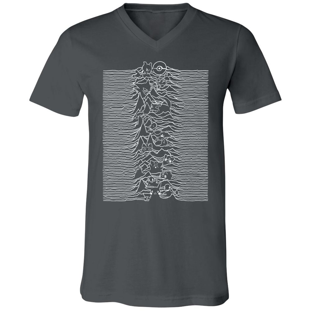 Unisex V-Neck T-Shirt - YJ9FECFB - Asphalt - 12