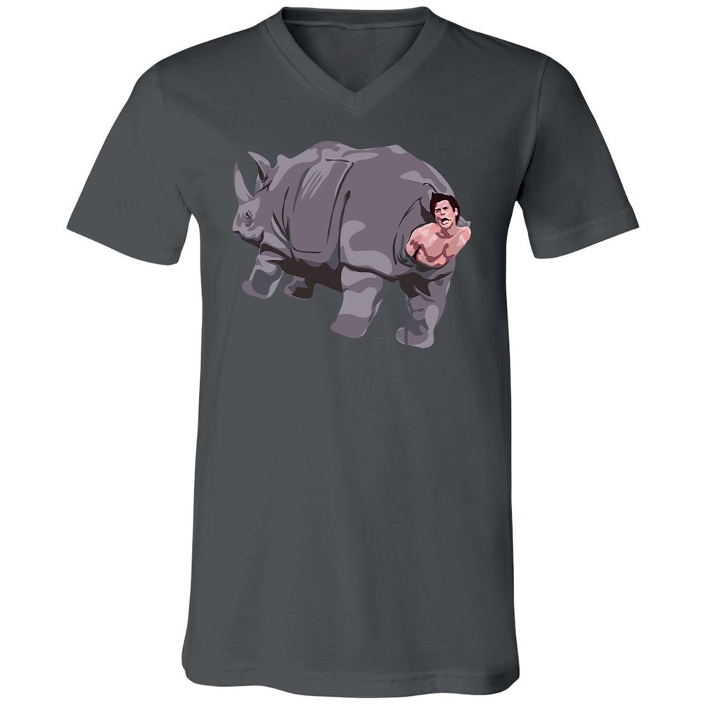 Unisex V-Neck T-Shirt - EJYH1SED - Asphalt - 12
