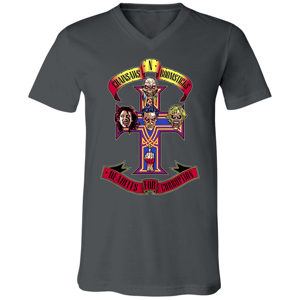 Unisex V-Neck T-Shirt - QQ23437K - Asphalt - 12
