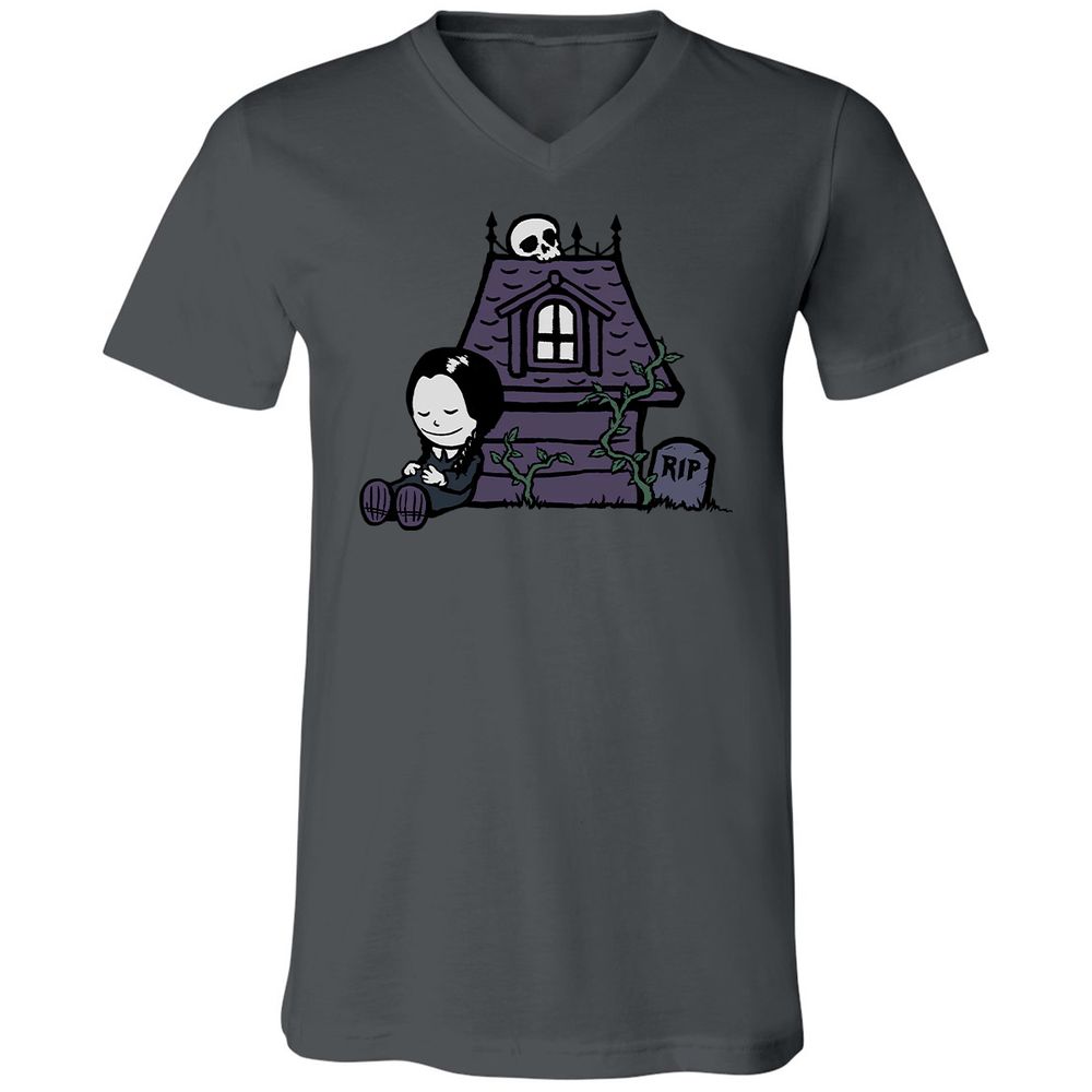 Unisex V-Neck T-Shirt - AVVDEVFL - Asphalt - 12