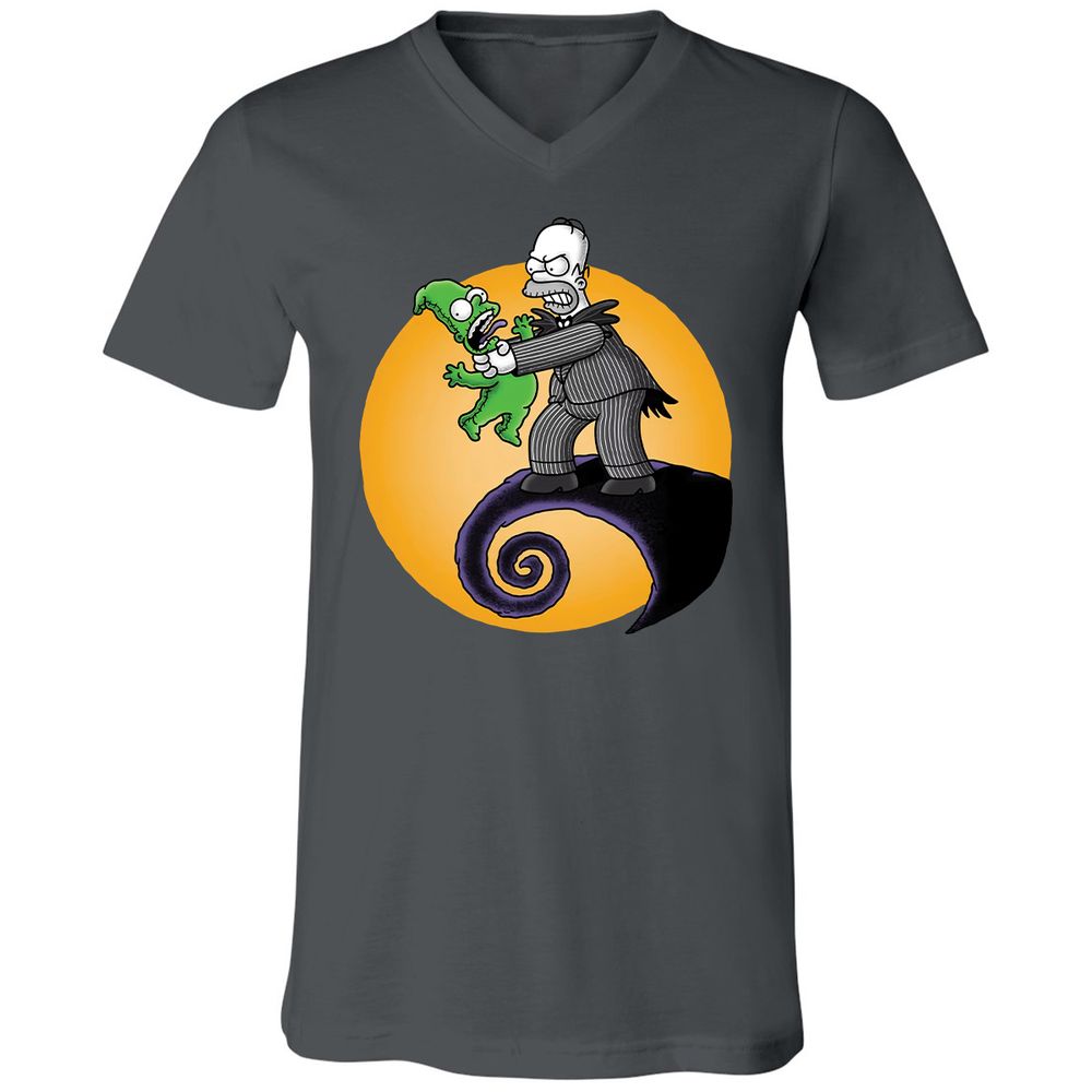 Unisex V-Neck T-Shirt - ZKTMZ4YA - Asphalt - 12