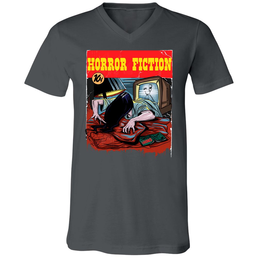 Unisex V-Neck T-Shirt - 3E34AKBN - Asphalt - 12