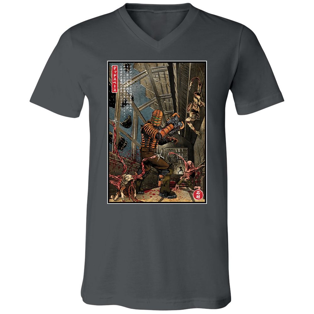Unisex V-Neck T-Shirt - WCFL5KR1 - Asphalt - 12