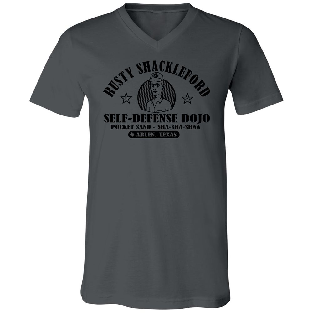 Unisex V-Neck T-Shirt - X6S7QM6B - Asphalt - 12