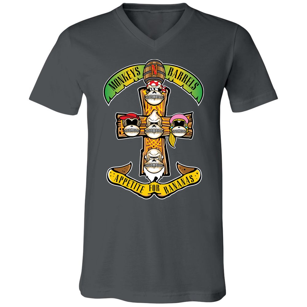 Unisex V-Neck T-Shirt - SQ2WY1PF - Asphalt - 12