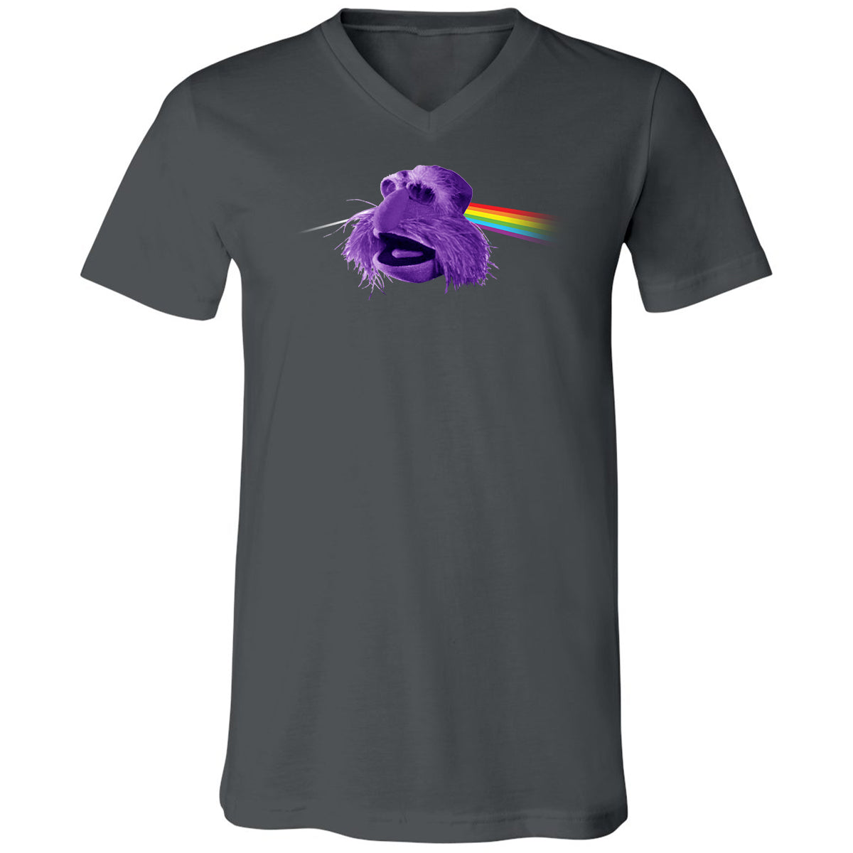 Unisex V-Neck T-Shirt - 9HXWZZUJ - Asphalt - 12