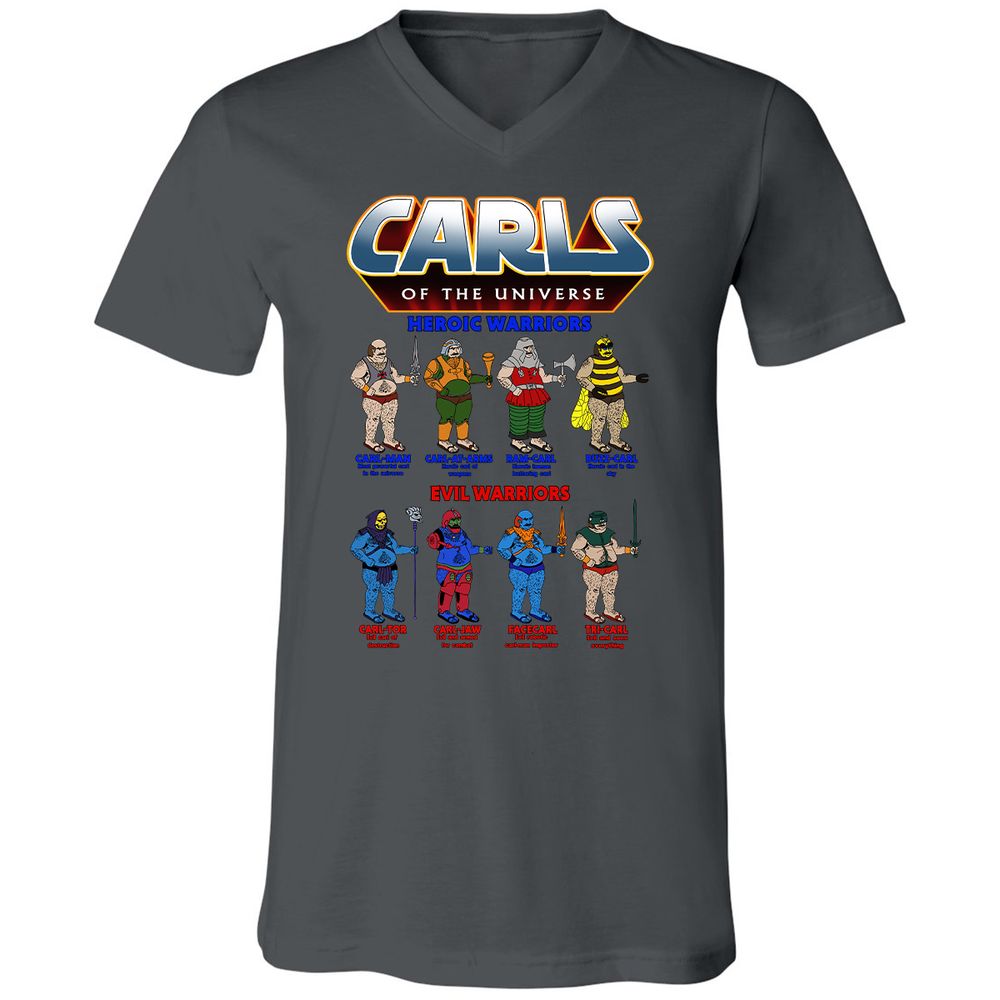 Unisex V-Neck T-Shirt - 62U9GG6F - Asphalt - 12