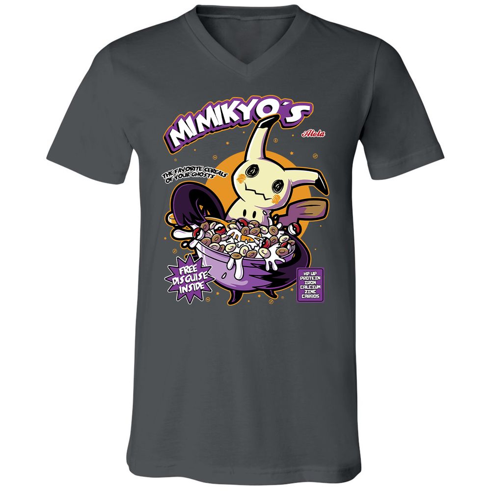 Unisex V-Neck T-Shirt - 7EQ8M8RD - Asphalt - 12