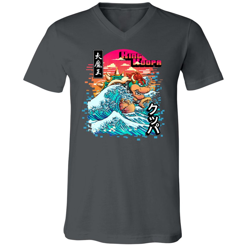 Unisex V-Neck T-Shirt - JNY1RHEM - Asphalt - 12