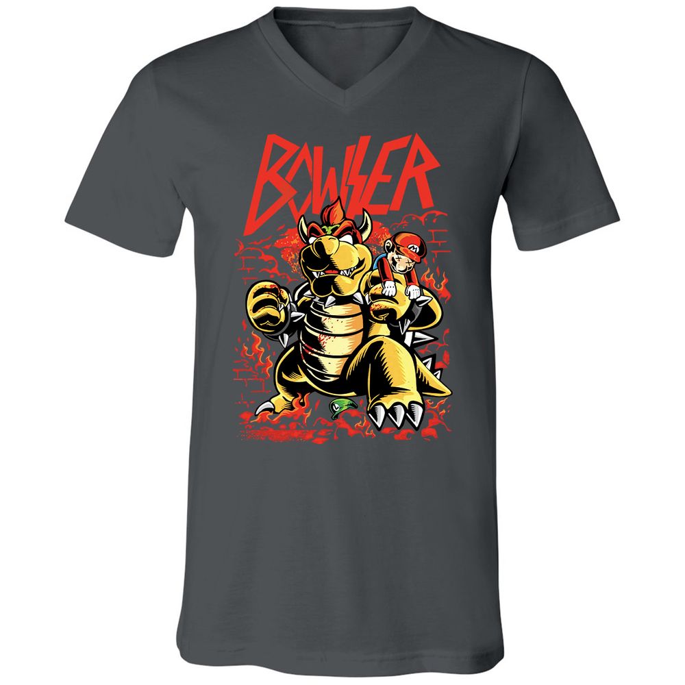 Unisex V-Neck T-Shirt - L3AFH7FM - Asphalt - 12