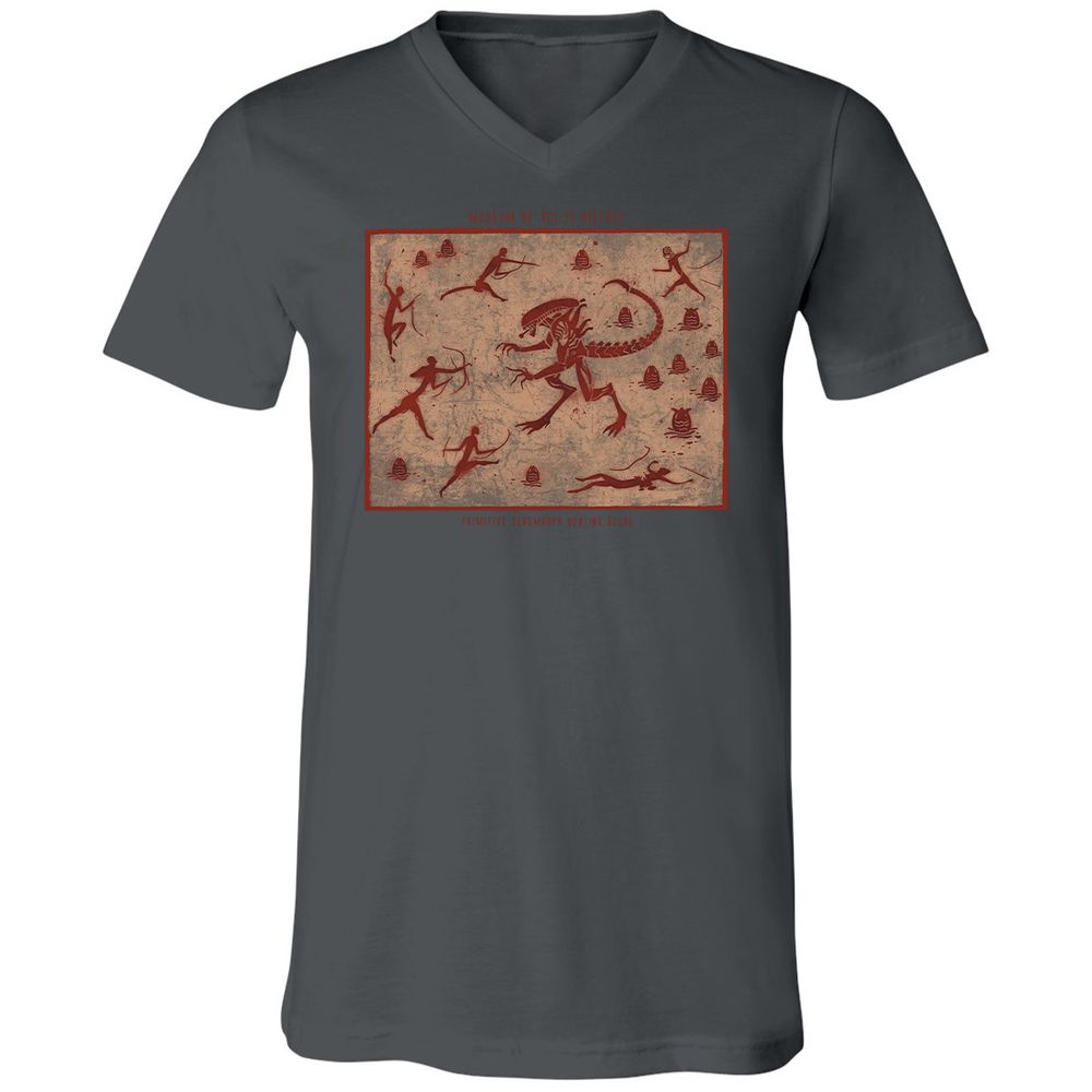 Unisex V-Neck T-Shirt - TM5UC5FG - Asphalt - 12