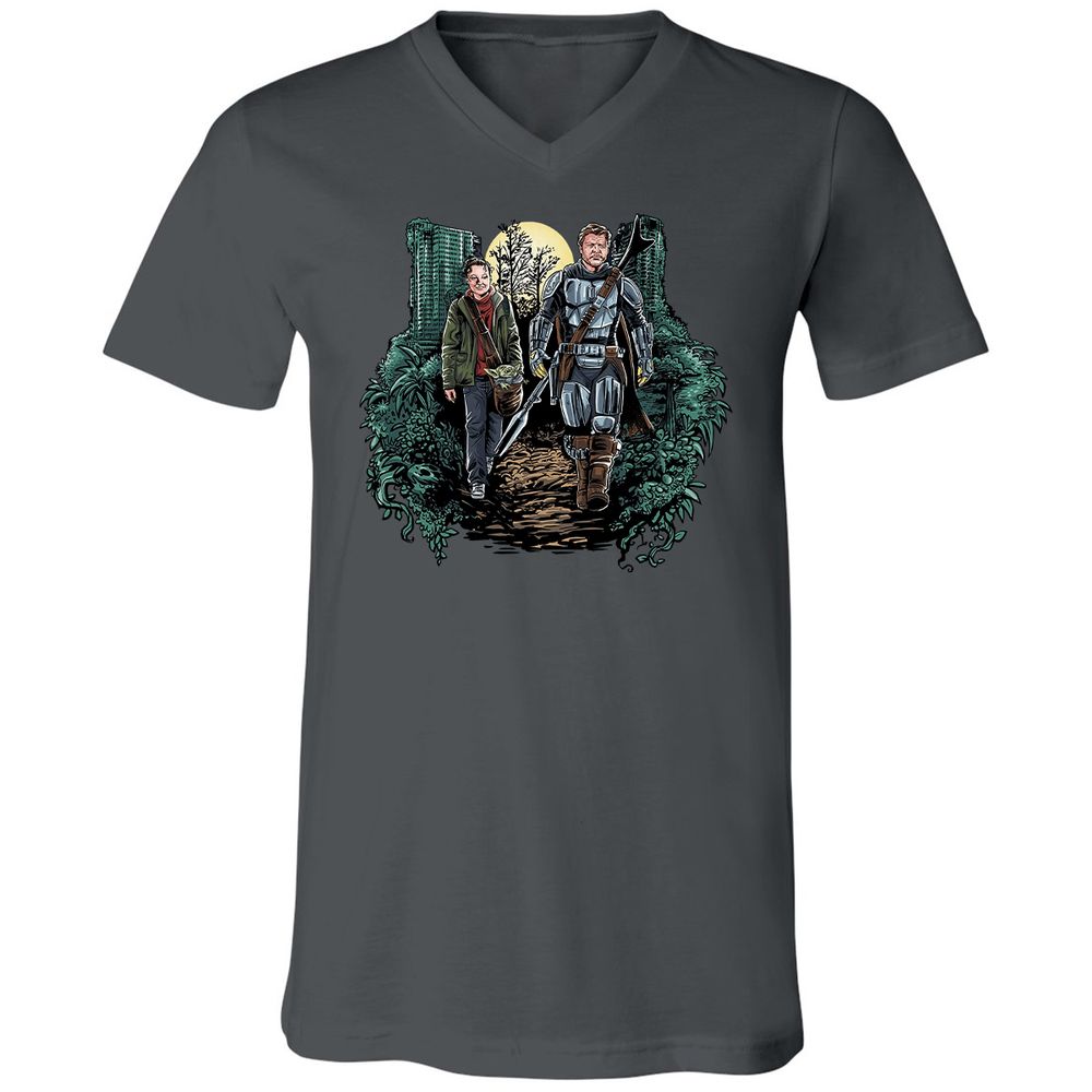 Unisex V-Neck T-Shirt - 9PPAVAVS - Asphalt - 12